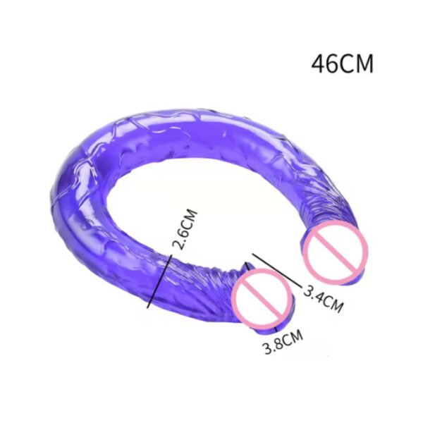 Dildo à double tête violet - 46cm